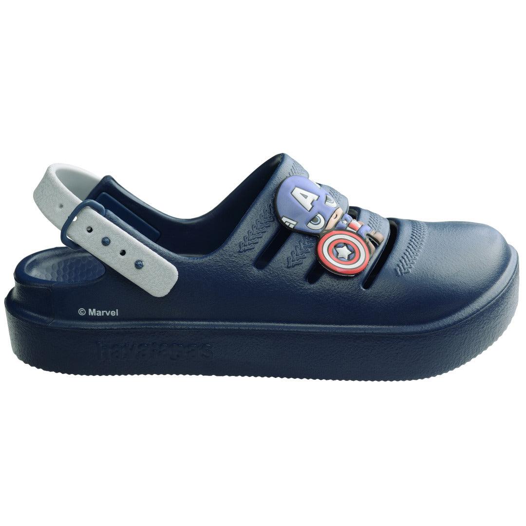 Chinelo Clog Havaianas Infantil Marvel Capitão América Marinho - Image 3