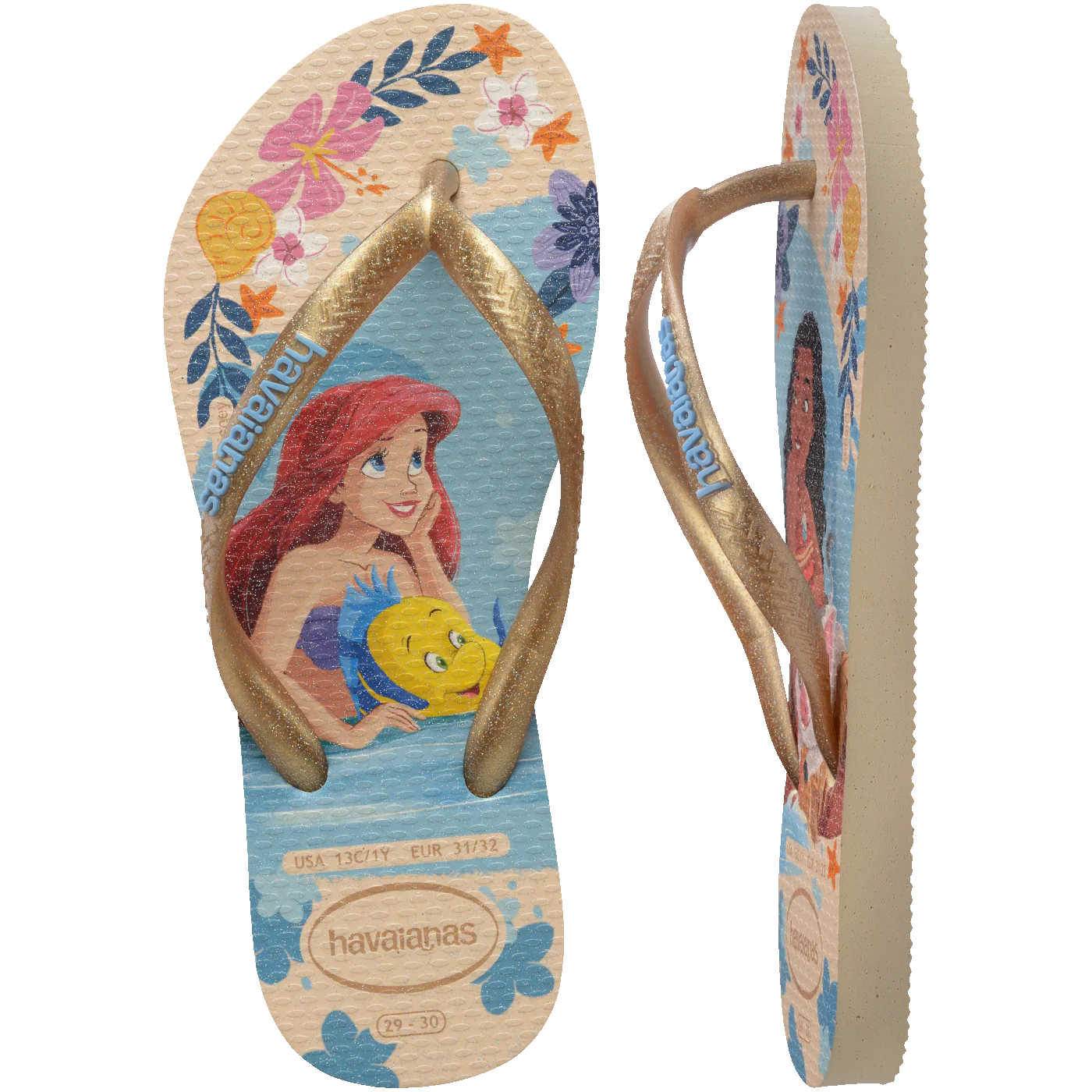 Chinelo Havaianas Infantil Slim Princesas Ariel & Moana - Image 5