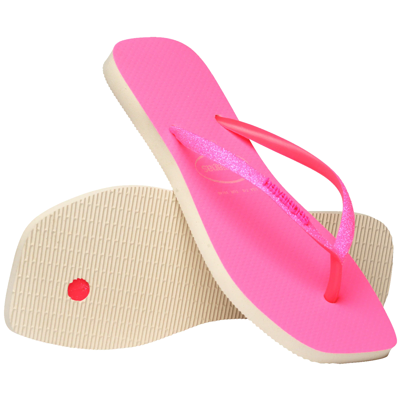 Chinelo Havaianas Slim Square Glitter Neon - Image 4