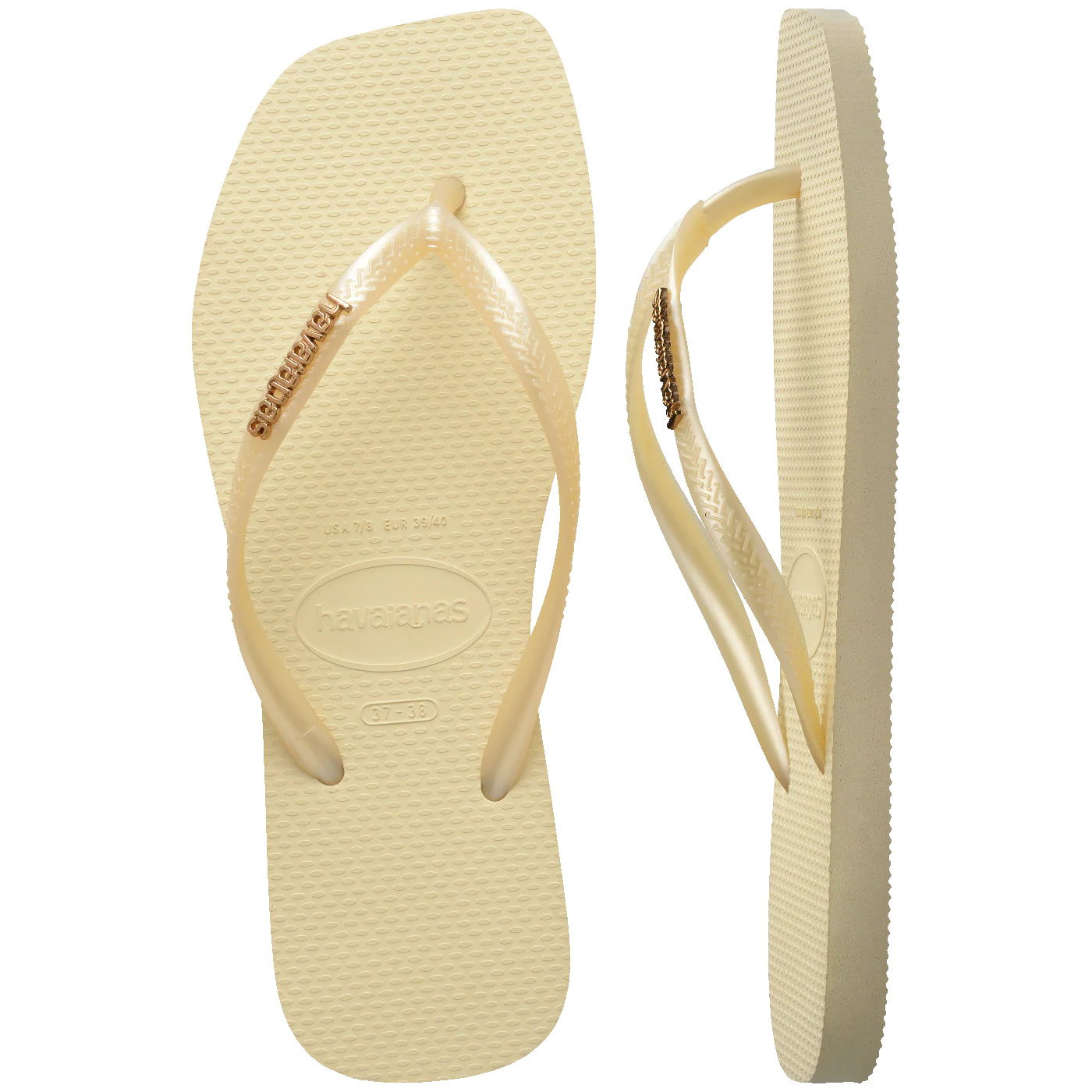 Chinelo Havaianas Slim Square Logo Metallic - Image 6